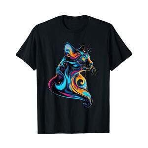 Bold Strokes: The Colorful Cat T-Shirt XL Women's